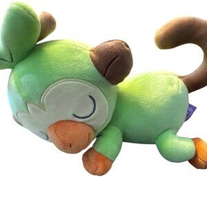 Grookey Sleeping Plush Toy Soft Cuddly Green Brown Stuffed Animal